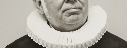 Dr. Gary Hauck portrays Montcalm County's pioneer preacher Rev. Ole Amble