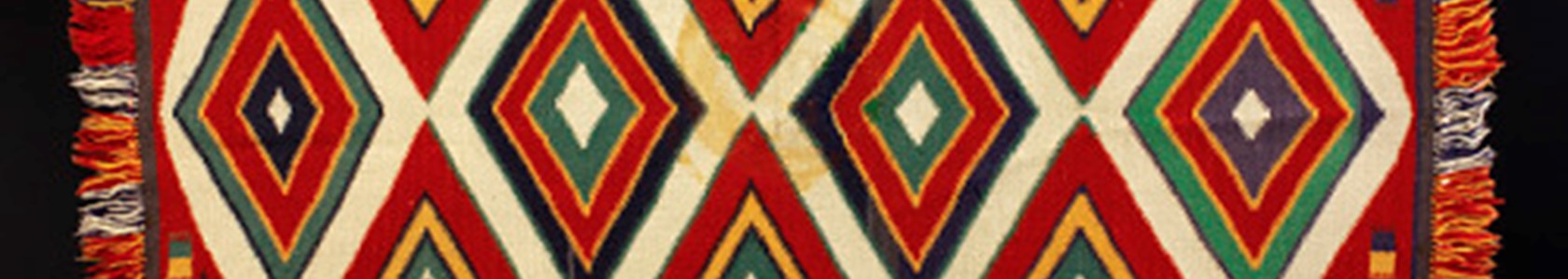 Detail of Double saddle blanket, circa 1880. National Museum of the American Indian, Smithsonian Institution. Cat. no. 15/9869.