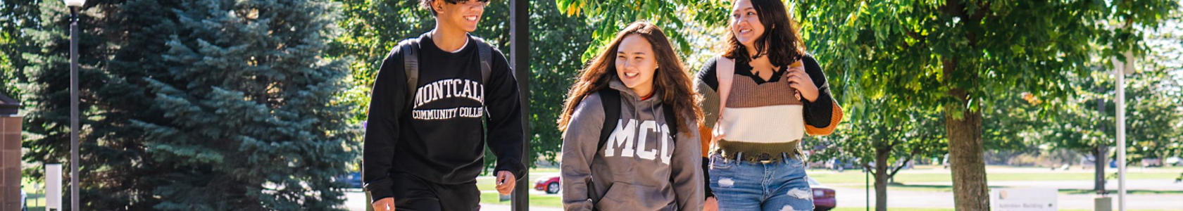 students walking on campus.