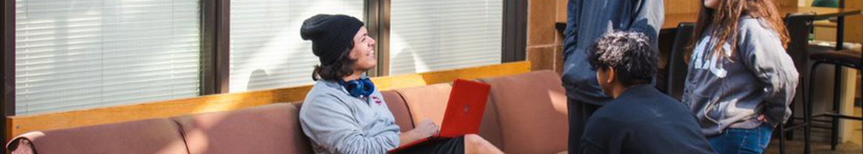 students sitting in cyber cafe