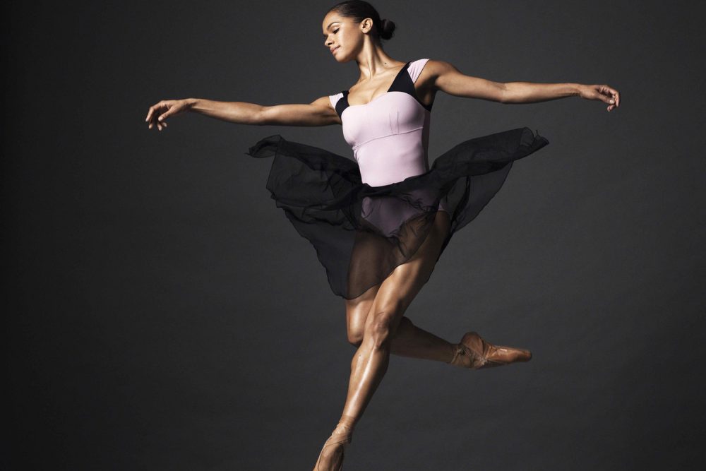 Ballerina Misty Copeland, in a promotional image for her new book, "Ballerina Body." (Henry Leutwyler/Grand Central Life &Style)